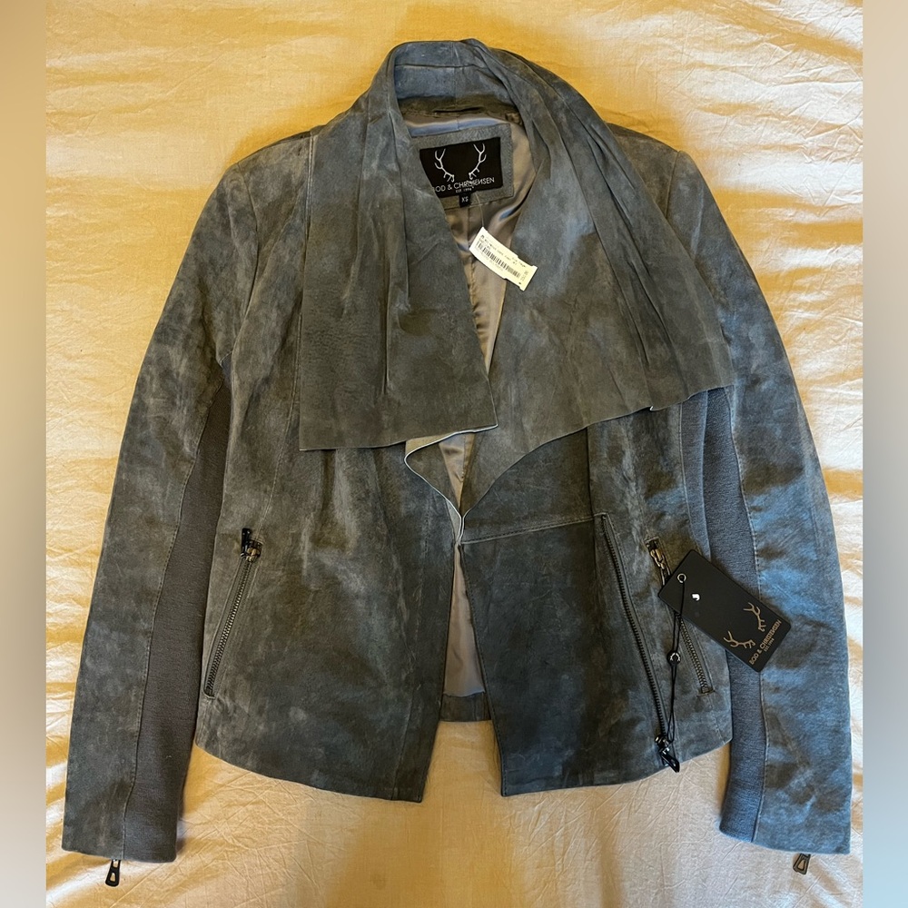 Bod & Christensen Grey Suede Jacket XS